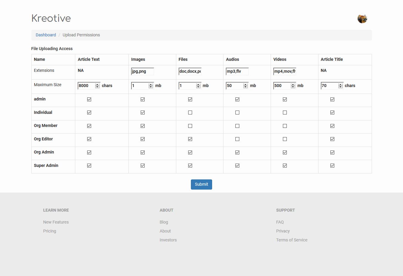 Kreotive: Group-wise micro-blogging application on Laravel framework